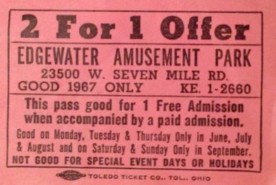 Edgewater Park - Ticket From Tom Bradley (newer photo)